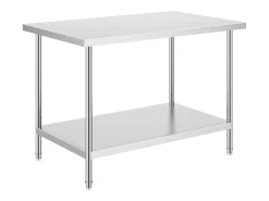 Mesa de Trabalho de Preparação em Aço Inoxidável SucceBuy, 762 x 1219 x 864 mm, Estação de Trabalho Comercial para Alimentos^ Clearance
