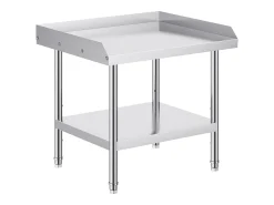 Mesa de Trabalho em Aço Inoxidável SucceBuy, 610 x 711 x 660 mm, Mesa de Preparação de Alimentos Comercial para Restaurante* Best
