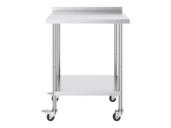 Mesa de Trabalho SucceBuy Mesa de Trabalho em Aço Inoxidável 60.96 x 76.2 cm, Mesa de Preparação de Alimentos Comercial com Rodízios* Online