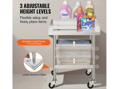 Mesa de Trabalho SucceBuy Mesa de Trabalho em Aço Inoxidável 60.96 x 60.96 cm, Mesa de Preparação de Alimentos Comercial para Serviços Pesados* Online