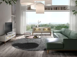 Mesa de TV em madeira de nogueira e com iluminação interior 3242^Angel Cerda New