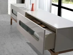 Mesa de TV em madeira de nogueira e com iluminação interior 3242^Angel Cerda New