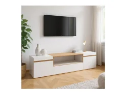 Mesa de TV Kavos Blanco - Roble Arena^duehome Outlet