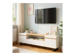 Mesa de TV Kavos Up Blanco - Roble Arena^duehome Discount