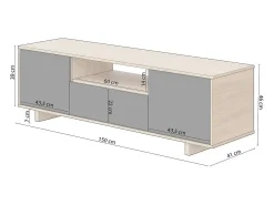 Mesa de TV Lino Roble Canadian - Antracita^duehome Discount