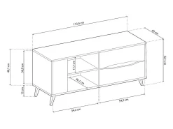 Mesa de TV Lizz 110 Grayish - Antracita*duehome Sale
