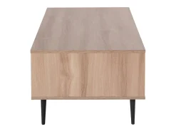 Hot Mesa decorativa em vidro e estrutura metálica preta Mesa De Centro