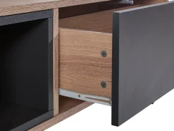 Hot Mesa decorativa em vidro e estrutura metálica preta Mesa De Centro
