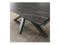 Sale Mesa extensível de 160cm a 240cm moderna Tampo Cerâmico em Vidro Temperado Portoro Mesa De Centro