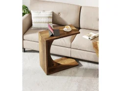 Mesa Lateral em Forma de C para Sofá, Mesa de Cabeceira Pequena para Sofá, Mesa de Cabeceira para Sala de Estar e Quarto^Tribesigns Discount