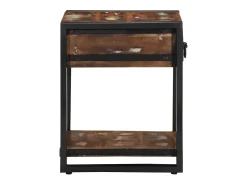 vidaxl Mesa De Apoio*Mesa lateral 40x40x50 cm madeira maciça recuperada Multicor
