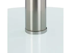 Best Mesa lateral redonda 43 cm de diâmetro vidro branco 13_0002680 Mesa De Apoio