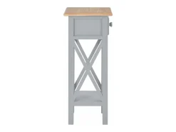 vidaxl Mesa De Apoio*Mesa lateral 27x27x65,5 cm madeira Cinzento