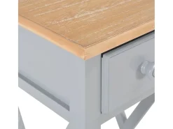 vidaxl Mesa De Apoio*Mesa lateral 27x27x65,5 cm madeira Cinzento