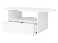 Outlet Mesa de centro com gavetas e compartimento aberto - tampo em forma de nuvem - Mesa De Centro