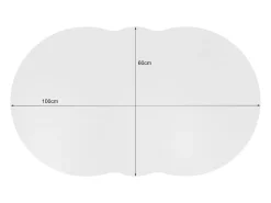 Outlet Mesa de centro com gavetas e compartimento aberto - tampo em forma de nuvem - Mesa De Centro