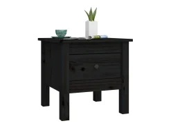 vidaxl Mesa De Apoio*Mesas de apoio 40x40x39 cm madeira de pinho maciça Preto