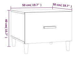 vidaxl Mesa De Centro*Mesas de centro 2 pcs 50x50x40 cm madeira proc. sonoma cinza Cinzento