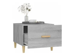 vidaxl Mesa De Centro*Mesas de centro 2 pcs 50x50x40 cm madeira proc. sonoma cinza Cinzento