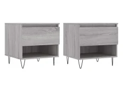 vidaxl Mesa De Centro*Mesas de centro 2 pcs 50x46x50cm deriv. madeira sonoma Cinzento