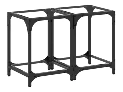 Best Mesas de centro c/ topo vidro 2 pcs 30x30x40cm aço PT770843 Mesa De Centro