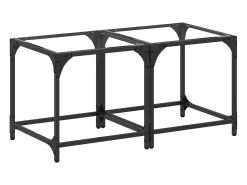 vidaxl Mesa De Centro*Mesas de centro c/ topo vidro 2 pcs 40x40x40cm aço Transparente