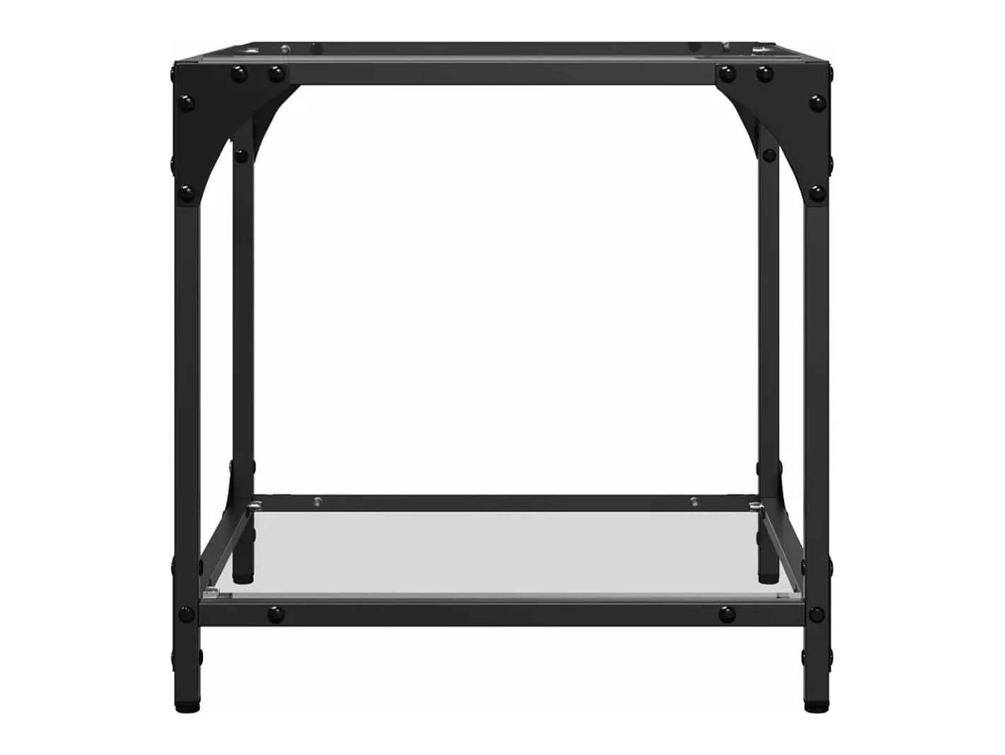 vidaxl Mesa De Centro*Mesas de centro c/ topo vidro 2 pcs 40x40x40cm aço Transparente