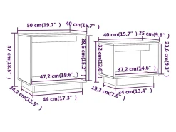 vidaxl Mesa De Centro*Mesas de centro de encastrar 2 pcs pinho maciço castanho mel Natural claro