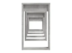 vidaxl Mesa De Centro*Mesas de encastrar 3 pcs madeira processada cinza cimento Cinzento