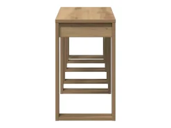 vidaxl Mesa De Centro*Mesas de encastrar 3pcs derivados de madeira carvalho artisiano Natural claro
