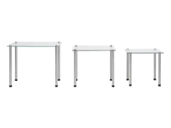 Hot Mesas encastráveis 3 pcs vidro temperado PT489560 Mesa De Centro