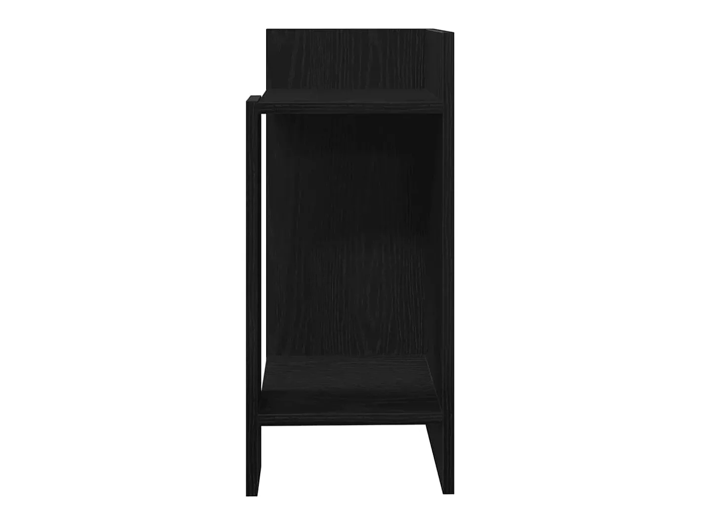 vidaxl Mesa De Apoio*Mesas laterais 2 pcs com prateleira 110x50x103 cm preta Preto