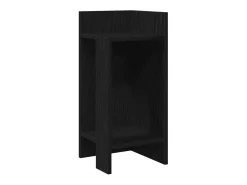 vidaxl Mesa De Apoio*Mesas laterais 2 pcs com prateleira 110x50x103 cm preta Preto