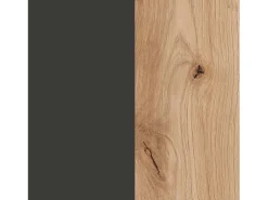 duehome Móvel De Tv*Mobiliário modular de sala de estar Lunet em aplino preto 190 cm Cinzento