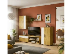 Mobiliário modular para sala de estar Lunet em branco artik aplino 190 cm*duehome Sale