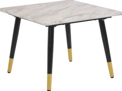 Loft24 Mesa De Apoio*Monza | Mesa de apoio Mármore Preto Ouro Branco