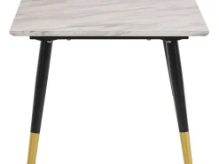 Loft24 Mesa De Apoio*Monza | Mesa de apoio Mármore Preto Ouro Branco