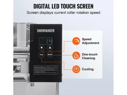 New Máquina de Gelo Comercial SucceBuy em Flocos de Neve, 80 kg/24 H em Aço Inoxidável Acessório Vinho E Bar