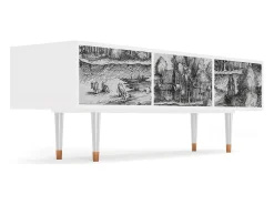 Móvel De Tv*Mueble de TV - 170х59х48 cm - T4 - A Pond, Branco Bege