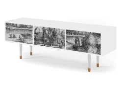 Móvel De Tv*Mueble de TV - 170х59х48 cm - T4 - A Pond, Branco Bege