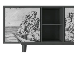 Móvel De Tv*Mueble de TV - 150х69х41 cm - T5 - Blau Schuyte, Antracite Cinza antracite