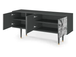 Móvel De Tv*Mueble de TV - 150х69х41 cm - T5 - Blau Schuyte, Antracite Cinza antracite