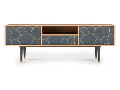 Móvel De Tv*Mueble de TV - 170х59х41 cm - T6 - Blue Lagoon, Nogueira Castanho