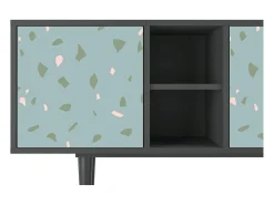 Móvel De Tv*Mueble de TV - 150х69х41 cm - T5 - Blue Drops, Antracite Cinza antracite