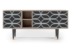 Móvel De Tv*Mueble de TV - 150х69х41 cm - T5 - Braided Blue, Latte Bege