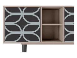 Móvel De Tv*Mueble de TV - 150х69х41 cm - T5 - Braided Blue, Latte Bege