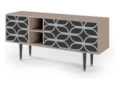 Móvel De Tv*Mueble de TV - 150х69х41 cm - T5 - Braided Blue, Latte Bege