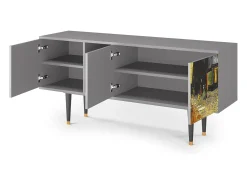 Móvel De Tv*Mueble de TV - 150х69х41 cm - T5 - Café Terrace at Night, Cinza Cinzento
