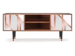Móvel De Tv*Mueble de TV - 170х69х48 cm - T2 - Champagne Story, Nogueira Castanho