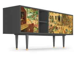 Best Mueble de TV - 150х69х41 cm - T5 - Children Games, Antracite Móvel De Tv